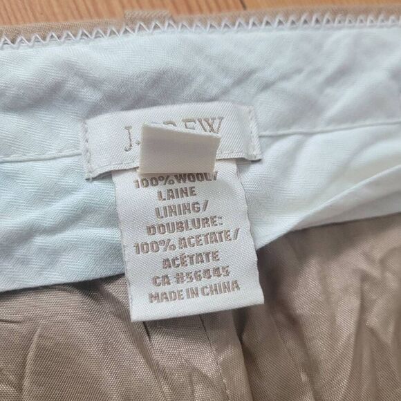 J Crew Hutton Trouser khaki 100% wool academia quiet luxury old money - Picture 14 of 14